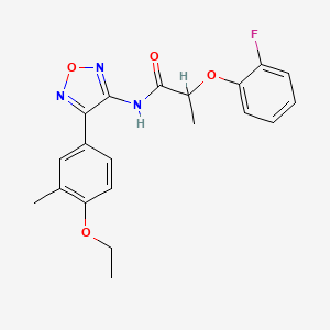 N-[4-(4-ethoxy-3-methylphenyl)-1,2,5-oxadiazol-3-yl]-2-(2-fluorophenoxy)propanamide