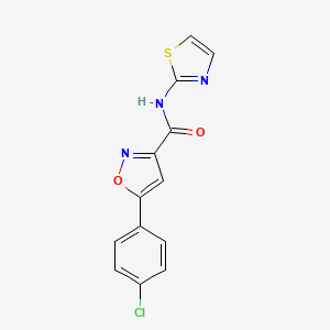 5-(4-chlorophenyl)-N-(1,3-thiazol-2-yl)-1,2-oxazole-3-carboxamide