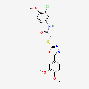 N-(3-chloro-4-methoxyphenyl)-2-{[5-(3,4-dimethoxyphenyl)-1,3,4-oxadiazol-2-yl]sulfanyl}acetamide