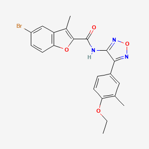 5-bromo-N-[4-(4-ethoxy-3-methylphenyl)-1,2,5-oxadiazol-3-yl]-3-methyl-1-benzofuran-2-carboxamide