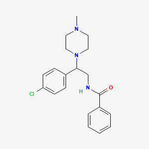 molecular formula C20H24ClN3O B11345871 N-[2-(4-chlorophenyl)-2-(4-methylpiperazin-1-yl)ethyl]benzamide 