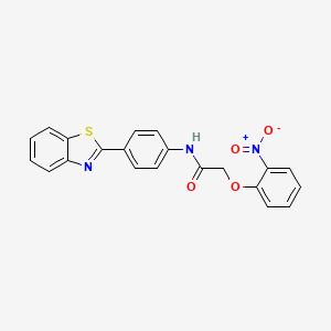 molecular formula C21H15N3O4S B11345878 N-[4-(1,3-benzothiazol-2-yl)phenyl]-2-(2-nitrophenoxy)acetamide 