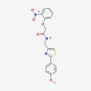 molecular formula C19H17N3O5S B11345883 N-{[2-(4-methoxyphenyl)-1,3-thiazol-4-yl]methyl}-2-(2-nitrophenoxy)acetamide 