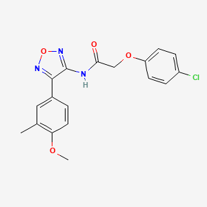 2-(4-chlorophenoxy)-N-[4-(4-methoxy-3-methylphenyl)-1,2,5-oxadiazol-3-yl]acetamide