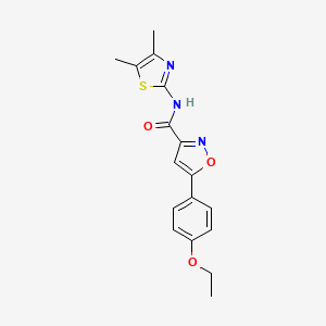 molecular formula C17H17N3O3S B11345940 N-(4,5-dimethyl-1,3-thiazol-2-yl)-5-(4-ethoxyphenyl)-1,2-oxazole-3-carboxamide 