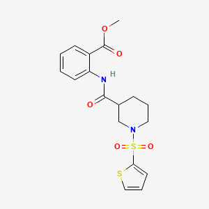 Methyl 2-({[1-(thiophen-2-ylsulfonyl)piperidin-3-yl]carbonyl}amino)benzoate