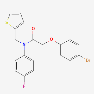 2-(4-bromophenoxy)-N-(4-fluorophenyl)-N-(thiophen-2-ylmethyl)acetamide