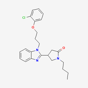 molecular formula C24H28ClN3O2 B11345970 1-butyl-4-{1-[3-(2-chlorophenoxy)propyl]-1H-benzimidazol-2-yl}pyrrolidin-2-one 