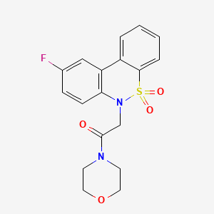 molecular formula C18H17FN2O4S B11345974 2-(9-Fluoro-5,5-dioxido-6H-dibenzo[C,E][1,2]thiazin-6-YL)-1-(4-morpholinyl)ethanone 