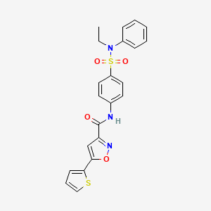 N-{4-[ethyl(phenyl)sulfamoyl]phenyl}-5-(thiophen-2-yl)-1,2-oxazole-3-carboxamide