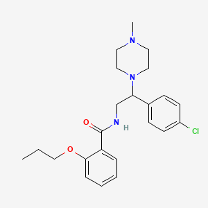 N-[2-(4-chlorophenyl)-2-(4-methylpiperazin-1-yl)ethyl]-2-propoxybenzamide