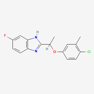 molecular formula C16H14ClFN2O B11346009 2-[1-(4-Chloro-3-methylphenoxy)ethyl]-6-fluoro-1H-benzimidazole CAS No. 1018164-88-9