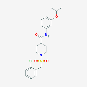 1-[(2-chlorobenzyl)sulfonyl]-N-[3-(propan-2-yloxy)phenyl]piperidine-4-carboxamide