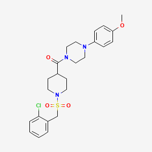 {1-[(2-Chlorobenzyl)sulfonyl]piperidin-4-yl}[4-(4-methoxyphenyl)piperazin-1-yl]methanone