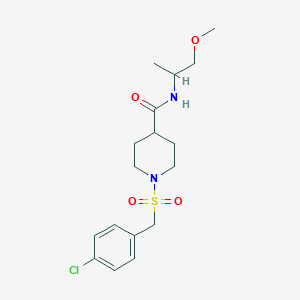 1-[(4-chlorobenzyl)sulfonyl]-N-(1-methoxypropan-2-yl)piperidine-4-carboxamide