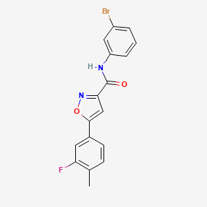 molecular formula C17H12BrFN2O2 B11346035 N-(3-bromophenyl)-5-(3-fluoro-4-methylphenyl)-1,2-oxazole-3-carboxamide 