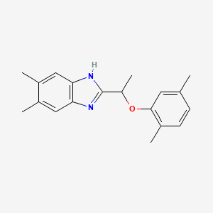 molecular formula C19H22N2O B11346040 2-[1-(2,5-dimethylphenoxy)ethyl]-5,6-dimethyl-1H-benzimidazole 