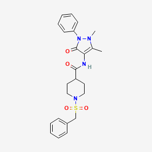 molecular formula C24H28N4O4S B11346046 1-(benzylsulfonyl)-N-(1,5-dimethyl-3-oxo-2-phenyl-2,3-dihydro-1H-pyrazol-4-yl)piperidine-4-carboxamide 