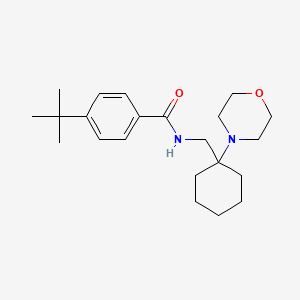 molecular formula C22H34N2O2 B11346068 4-tert-butyl-N-{[1-(morpholin-4-yl)cyclohexyl]methyl}benzamide 