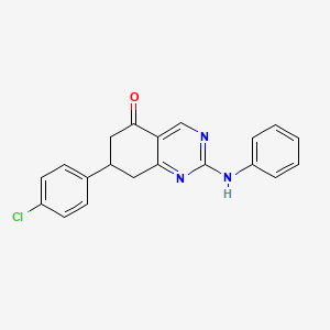 molecular formula C20H16ClN3O B11346088 2-anilino-7-(4-chlorophenyl)-7,8-dihydroquinazolin-5(6H)-one 