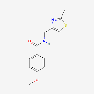 4-methoxy-N-[(2-methyl-1,3-thiazol-4-yl)methyl]benzamide