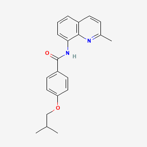 molecular formula C21H22N2O2 B11346097 4-(2-methylpropoxy)-N-(2-methylquinolin-8-yl)benzamide 