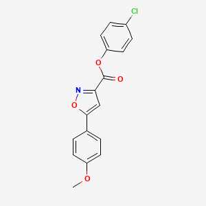 4-Chlorophenyl 5-(4-methoxyphenyl)-1,2-oxazole-3-carboxylate