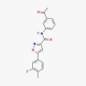 N-(3-acetylphenyl)-5-(3-fluoro-4-methylphenyl)-1,2-oxazole-3-carboxamide