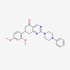 7-(2,4-dimethoxyphenyl)-2-(4-phenylpiperazin-1-yl)-7,8-dihydroquinazolin-5(6H)-one