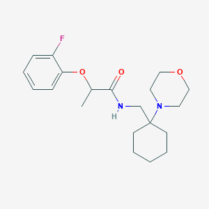 molecular formula C20H29FN2O3 B11346132 2-(2-fluorophenoxy)-N-{[1-(morpholin-4-yl)cyclohexyl]methyl}propanamide 