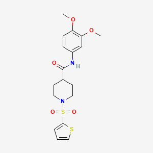 N-(3,4-dimethoxyphenyl)-1-(thiophene-2-sulfonyl)piperidine-4-carboxamide