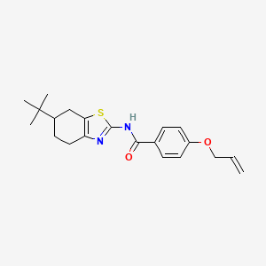 molecular formula C21H26N2O2S B11346140 N-(6-tert-butyl-4,5,6,7-tetrahydro-1,3-benzothiazol-2-yl)-4-(prop-2-en-1-yloxy)benzamide 