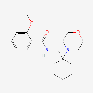 molecular formula C19H28N2O3 B11346183 2-methoxy-N-{[1-(morpholin-4-yl)cyclohexyl]methyl}benzamide 