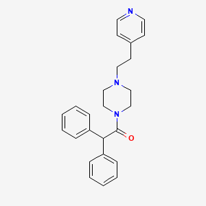 molecular formula C25H27N3O B11346214 2,2-Diphenyl-1-{4-[2-(pyridin-4-yl)ethyl]piperazin-1-yl}ethanone 