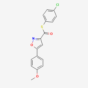 S-(4-chlorophenyl) 5-(4-methoxyphenyl)-1,2-oxazole-3-carbothioate