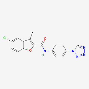 5-chloro-3-methyl-N-[4-(1H-tetrazol-1-yl)phenyl]-1-benzofuran-2-carboxamide