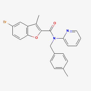 5-bromo-3-methyl-N-(4-methylbenzyl)-N-(pyridin-2-yl)-1-benzofuran-2-carboxamide