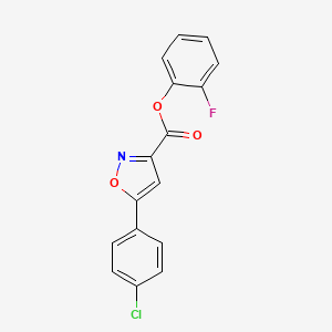 2-Fluorophenyl 5-(4-chlorophenyl)-1,2-oxazole-3-carboxylate