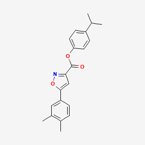 4-(Propan-2-yl)phenyl 5-(3,4-dimethylphenyl)-1,2-oxazole-3-carboxylate