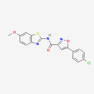 5-(4-chlorophenyl)-N-(6-methoxy-1,3-benzothiazol-2-yl)-1,2-oxazole-3-carboxamide