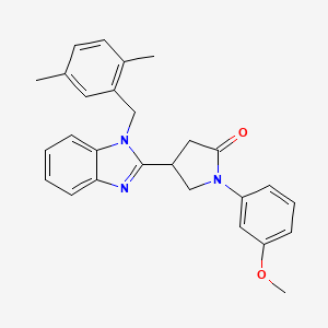 4-[1-(2,5-dimethylbenzyl)-1H-benzimidazol-2-yl]-1-(3-methoxyphenyl)pyrrolidin-2-one