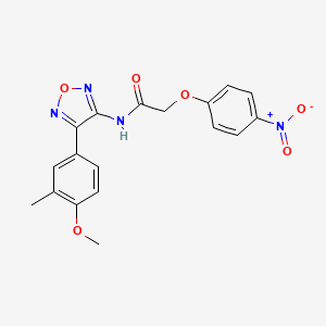 molecular formula C18H16N4O6 B11346286 N-[4-(4-methoxy-3-methylphenyl)-1,2,5-oxadiazol-3-yl]-2-(4-nitrophenoxy)acetamide 