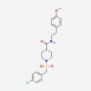 1-[(4-chlorobenzyl)sulfonyl]-N-[2-(4-methoxyphenyl)ethyl]piperidine-4-carboxamide