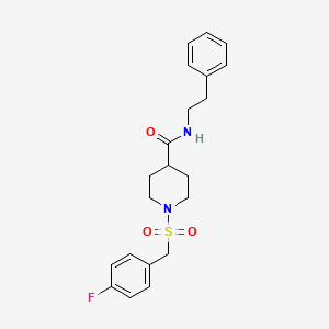 1-[(4-fluorobenzyl)sulfonyl]-N-(2-phenylethyl)piperidine-4-carboxamide