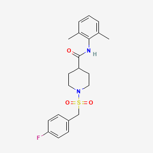 molecular formula C21H25FN2O3S B11346301 N-(2,6-dimethylphenyl)-1-[(4-fluorobenzyl)sulfonyl]piperidine-4-carboxamide 