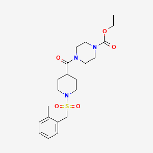 Ethyl 4-({1-[(2-methylbenzyl)sulfonyl]piperidin-4-yl}carbonyl)piperazine-1-carboxylate