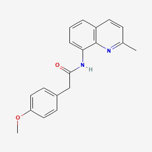 molecular formula C19H18N2O2 B11346313 2-(4-methoxyphenyl)-N-(2-methylquinolin-8-yl)acetamide 