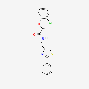 2-(2-chlorophenoxy)-N-{[2-(4-methylphenyl)-1,3-thiazol-4-yl]methyl}propanamide