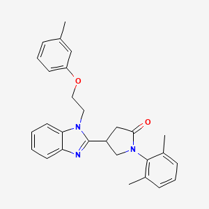 1-(2,6-dimethylphenyl)-4-{1-[2-(3-methylphenoxy)ethyl]-1H-benzimidazol-2-yl}pyrrolidin-2-one