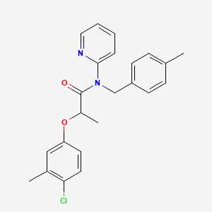 molecular formula C23H23ClN2O2 B11346355 2-(4-chloro-3-methylphenoxy)-N-(4-methylbenzyl)-N-(pyridin-2-yl)propanamide 